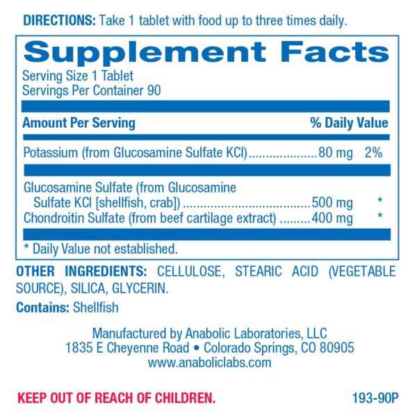 Version 1.0.0 Frente de la caja glucosamina condroitina