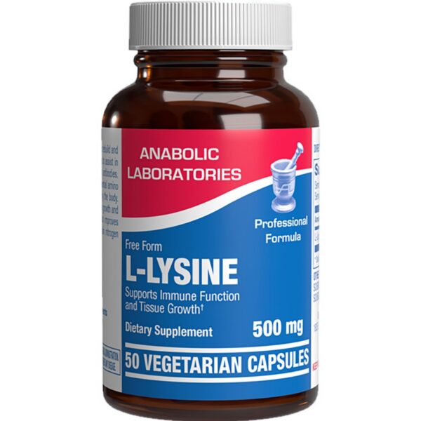 Version 1.0.0 Anabolic Laboratories L-Lysine 500 mg cápsulas frente