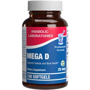 Frente de la botella Vitamin D3 Anabolic