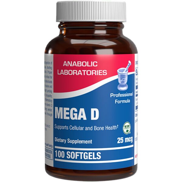Frente de la botella Vitamin D3 Anabolic