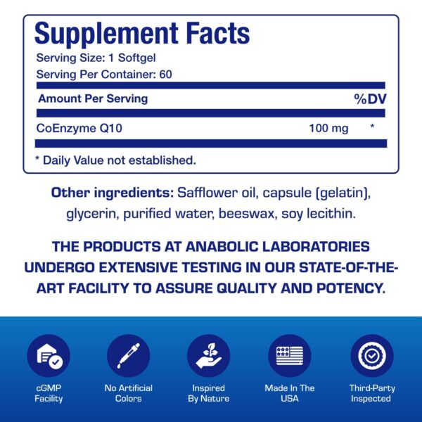 Frasco de CoQ10 100 mg
