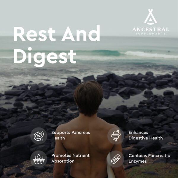 Detalle de etiqueta con enzimas pancreáticas