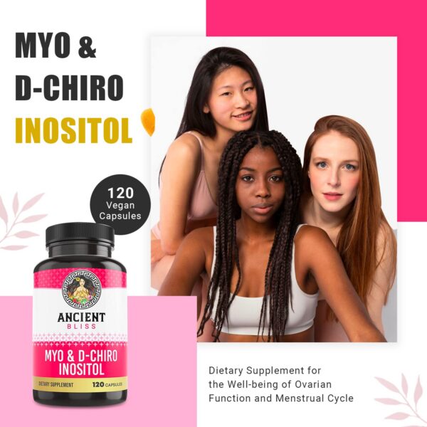 Etiqueta frontal del suplemento Myo-Inositol y D-Chiro Inositol 40:1