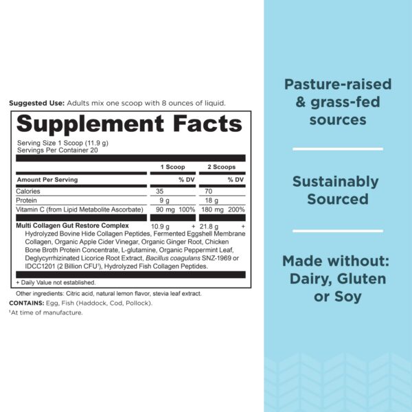 Gut Restore y Multi Collagen Packaging