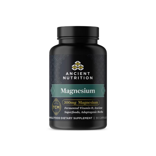 Frasco de Ancient Nutrition Magnesium 90 cápsulas