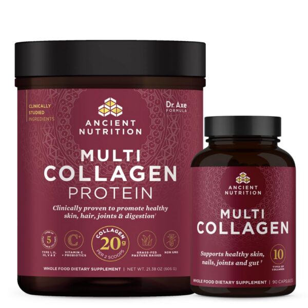 Ancient Nutrition Multi Collagen Cápsulas frasco frontal