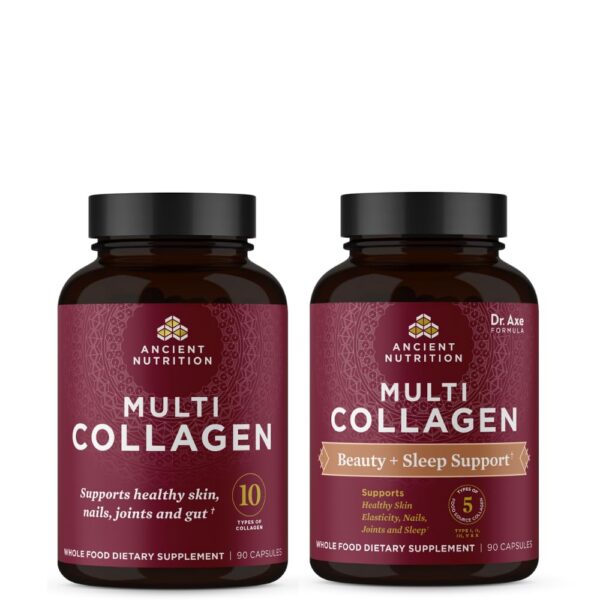 Cápsulas de multi colágeno Ancient Nutrition frasco frontal