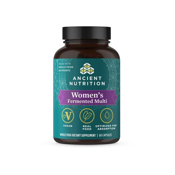 Ancient Nutrition multivitaminas fermentadas para mujeres 60 cápsulas