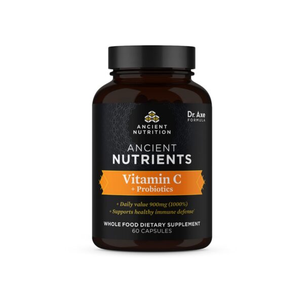 Ancient Nutrition probióticos y vitamina c suplemento 30 porciones