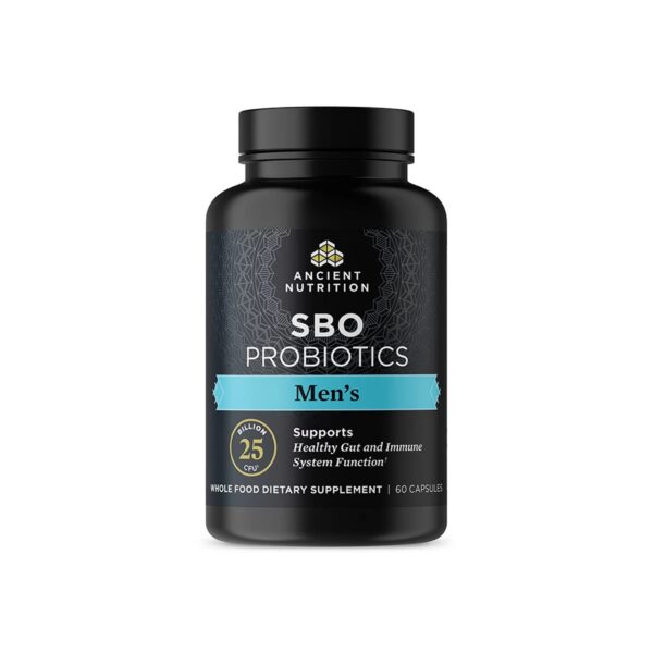 Ancient Nutrition SBO Probióticos para hombres 60 cápsulas frasco