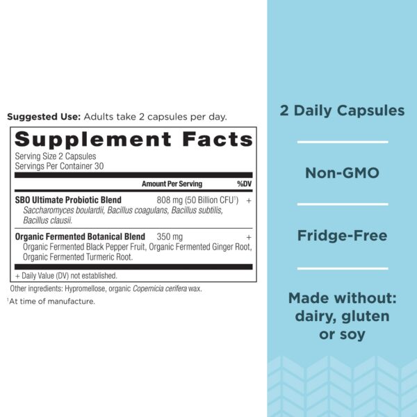 Frasco producto Ancient Nutrition probióticos SBO Ultimate 50B UFC