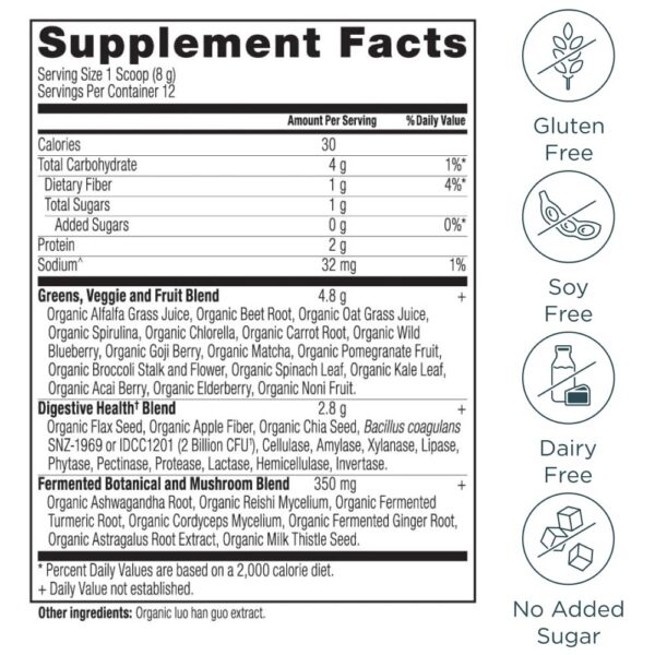 Ancient Nutrition superalimentos en polvo SuperGreens