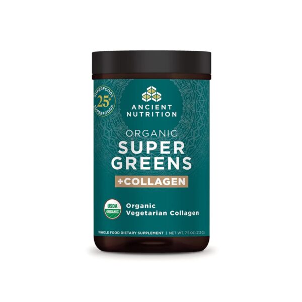 Ancient Nutrition Supergreens powder front label
