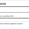 Etiqueta del producto acetyl L-carnitine