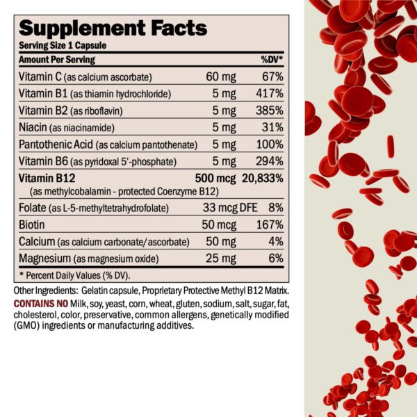 Etiqueta de Vitamina B12 de Andrew Lessman