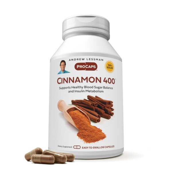 Cápsulas de canela Andrew Lessman 400mg alta potencia