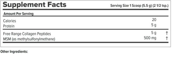 Etiqueta del producto Collagen Peptides