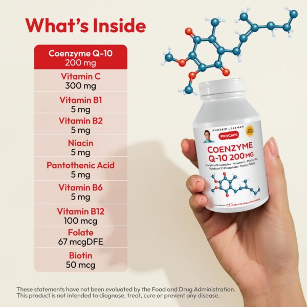 Frasco de CoQ10 200 mg 60 cápsulas