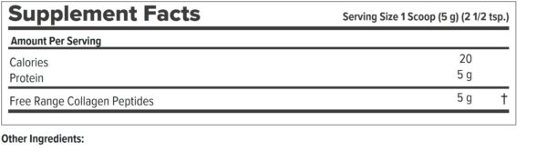 Etiqueta frontal de Andrew Lessman colágeno