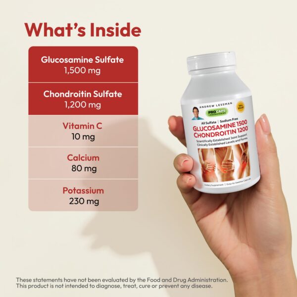 Frasco de Andrew Lessman glucosamina condroitina msm