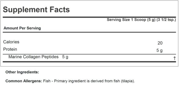 Etiqueta de Marine Collagen Peptides