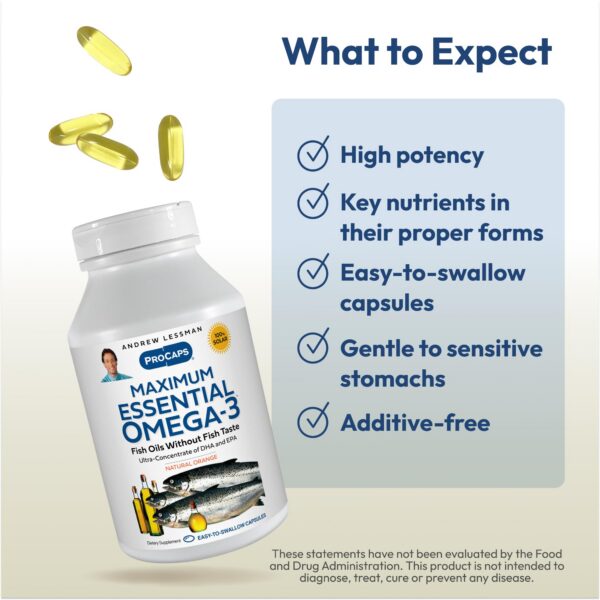 Etiqueta del producto Omega-3 Orange