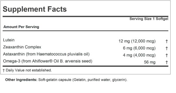 Cápsulas blandas luteína zeaxantina astaxantina