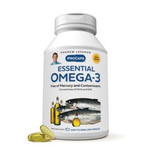 Frente de la botella ANDREW LESSMAN Omega-3 esencial