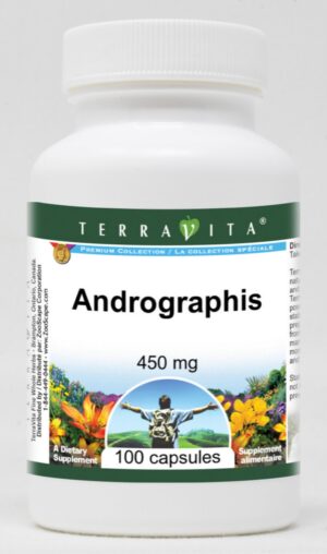 Version 1.0.0 Botella de capsulas Andrographis 450 mg TerraVita 100 unidades