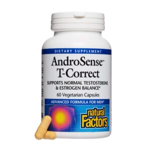 botella AndroSense T-Correct apoyando metabolismo hormonal hombre