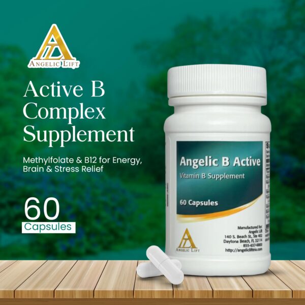 Etiqueta del suplemento Angelic B Active