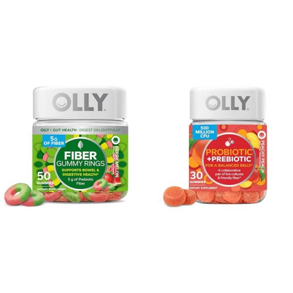 Version 1.0.0 Anillos gomita OLLY fibra prebiótica sabor berry melón, apoyo digestivo