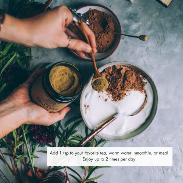 Ingredientes naturales del polvo de colágeno vegano