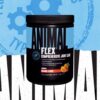 Frasco de Animal Flex Powder con etiqueta naranja