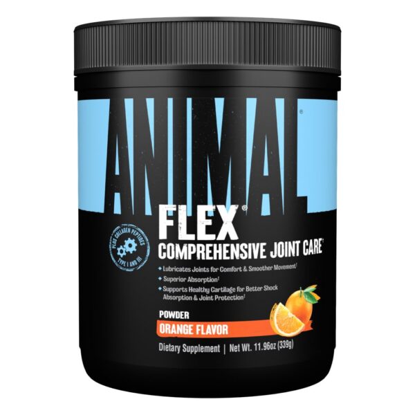 Frente del frasco de Animal Flex Powder