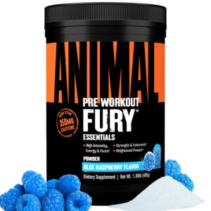 Animal Fury polvo preentrenamiento frasco etiqueta
