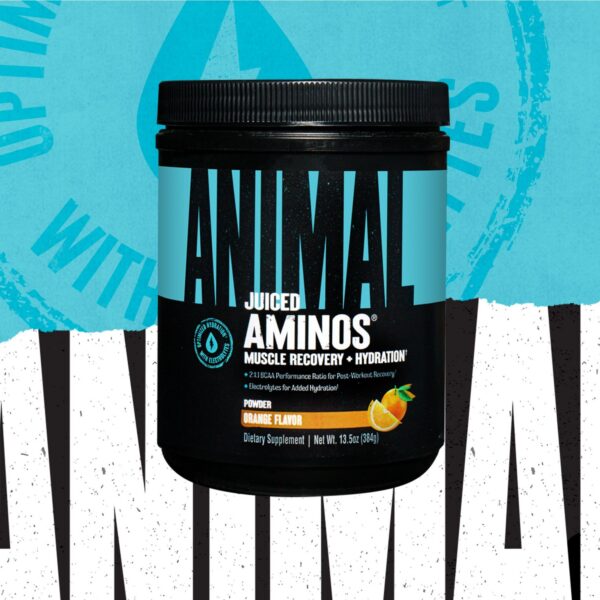 Animal Juiced Aminos envase y etiqueta