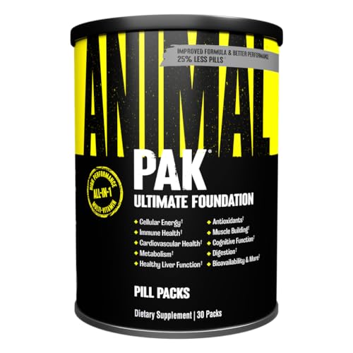 Animal Pak multivitaminico pack 30 tabletas para rendimiento deportivo