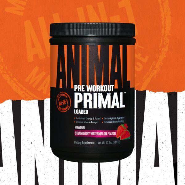 Version 1.0.0 Etiqueta del producto Animal Primal en botella
