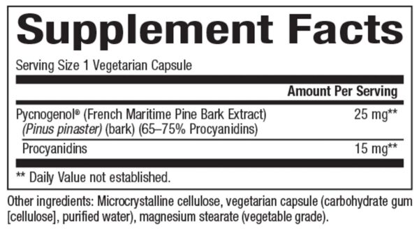 Antioxidante Pycnogenol Natural Factors para envejecimiento saludable