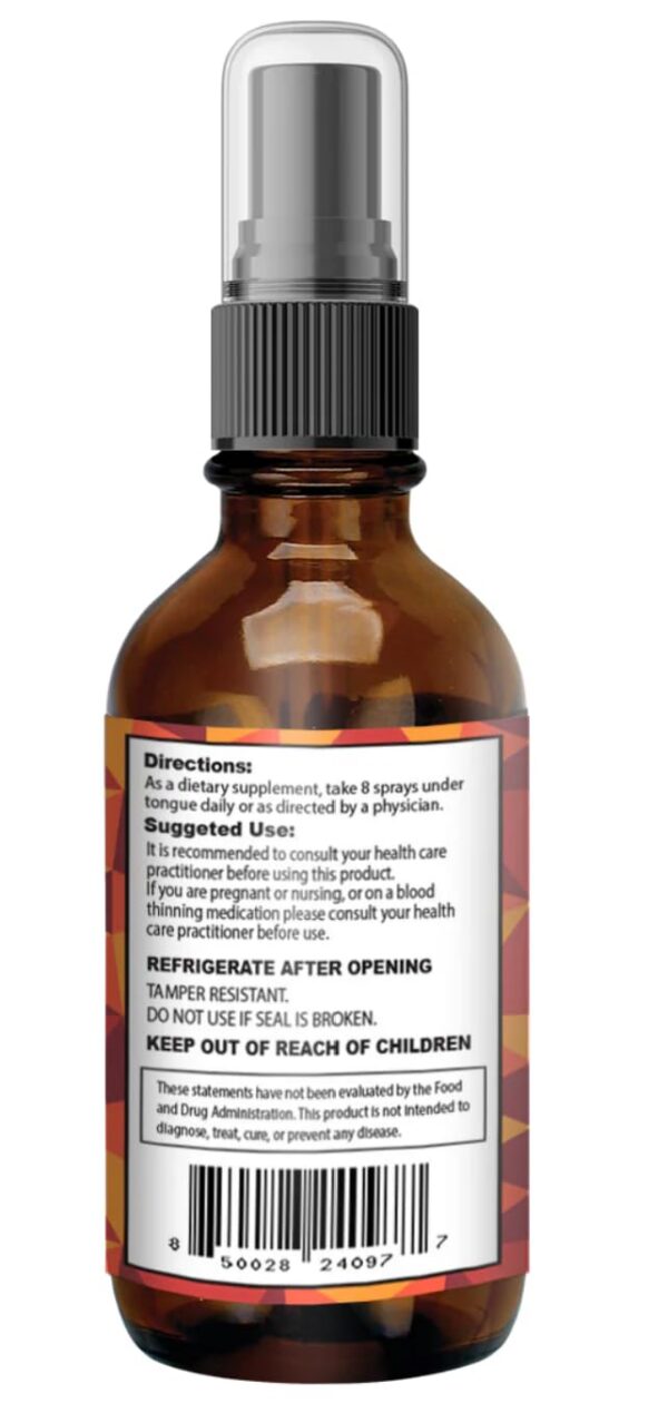 Detalle de etiqueta ADEK2 spray