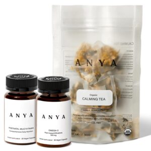 Version 1.0.0 Paquete ANYA multivitaminas y té calmante para mujeres postparto