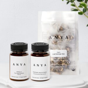 Version 1.0.0 ANYA paquete multivitamínico y té lactancia postparto mujeres