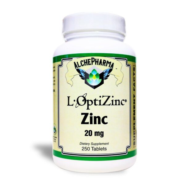AP L-OptiZinc 20 mg frasco y etiqueta
