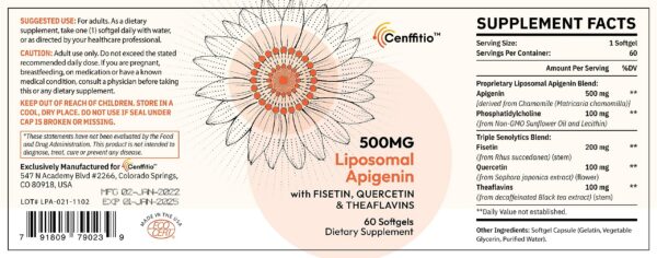 Version 1.0.0 Apigenina liposomal para estrés y sueño