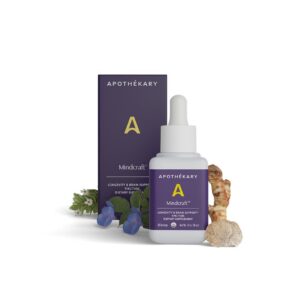 Frasco Apothékary Mindcraft gotas herbales veganas para enfoque