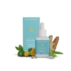 Frente de la botella Apothékary Rescue Bloat