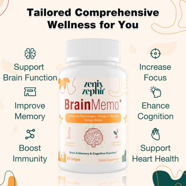 Apoyo cerebral con Bacopa Monnieri y extractos naturales ZenixZephir