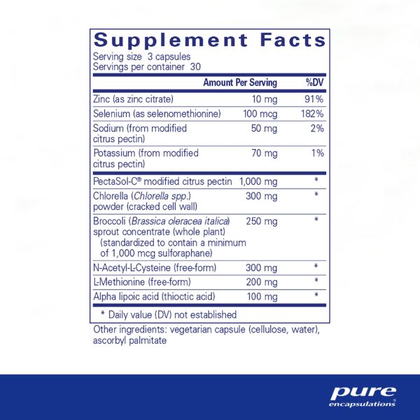 Apoyo desintoxicación natural Pure Encapsulations HM Complex