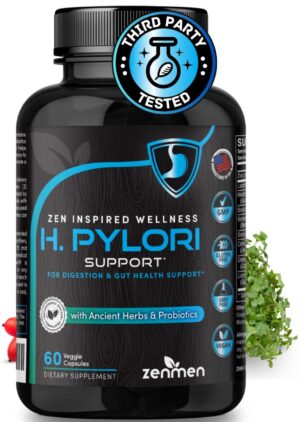 Apoyo H Pylori Zenmen probiótico Lactobacillus reuteri 60 cápsulas veganas